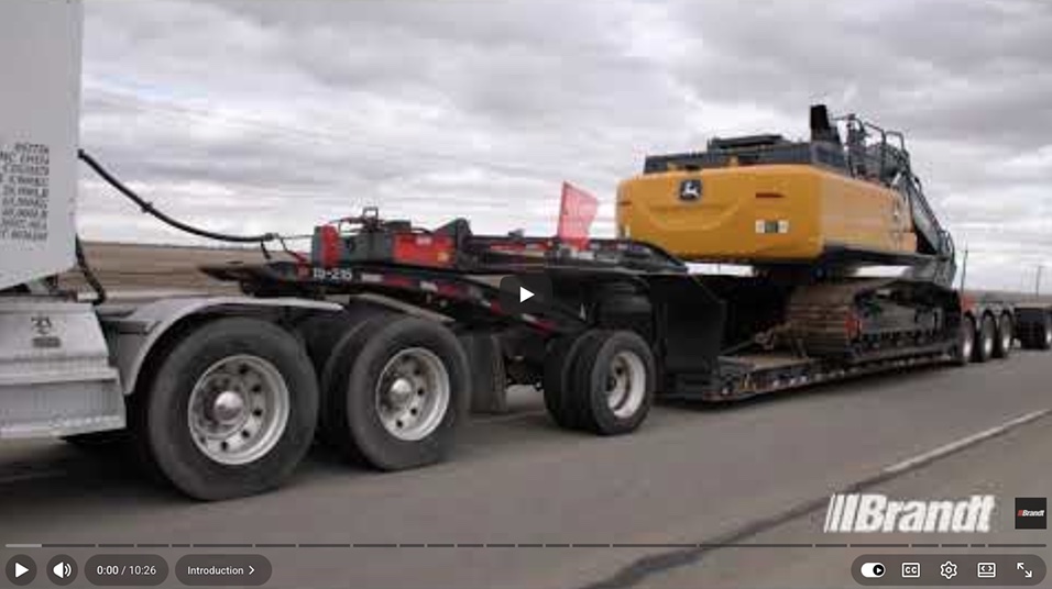 Brandt C550 heavy haul trailer walkaround video